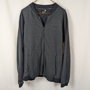 Under Armour Full Zip Sweatshirt Dark Gray Casual Athleisure Cotton Mens Sz XL